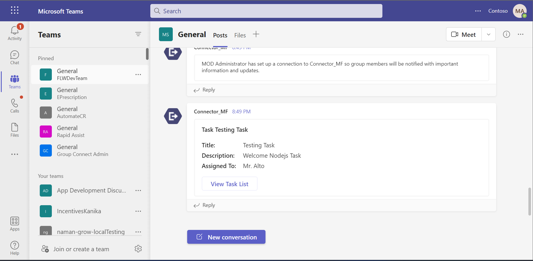 Microsoft Teams Sample Connector Todo - Code Samples | Microsoft Learn