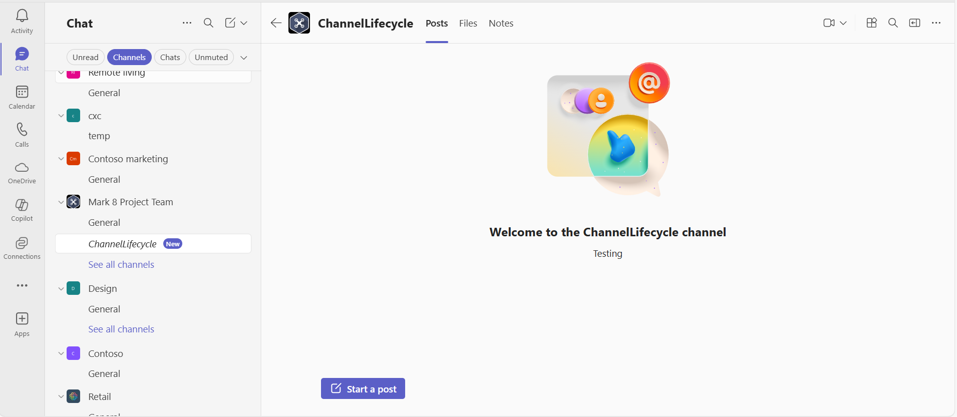 Channel life cycle using Python - Code Samples | Microsoft Learn
