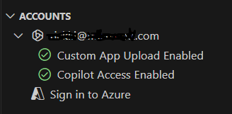 Account pane in the toolkit.
