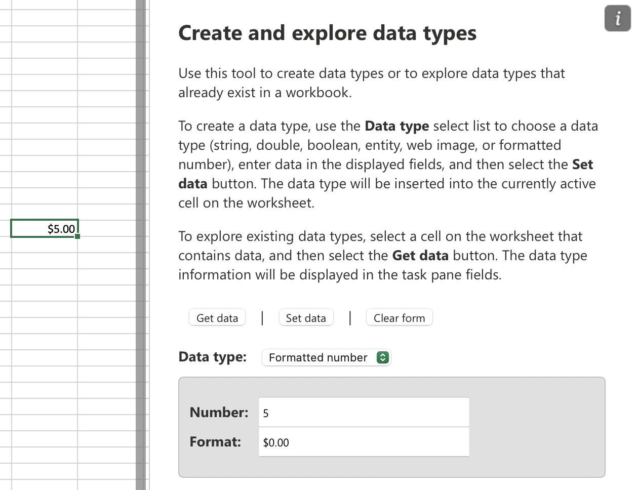 Create and explore data types in Excel - Code Samples | Microsoft Learn