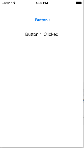 Simple app with button and text