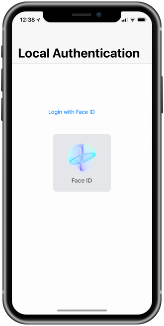 iPhone X showing Face ID processing
