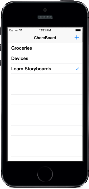 App built from a storyboard