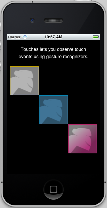 Gesture Recognizers application screenshot