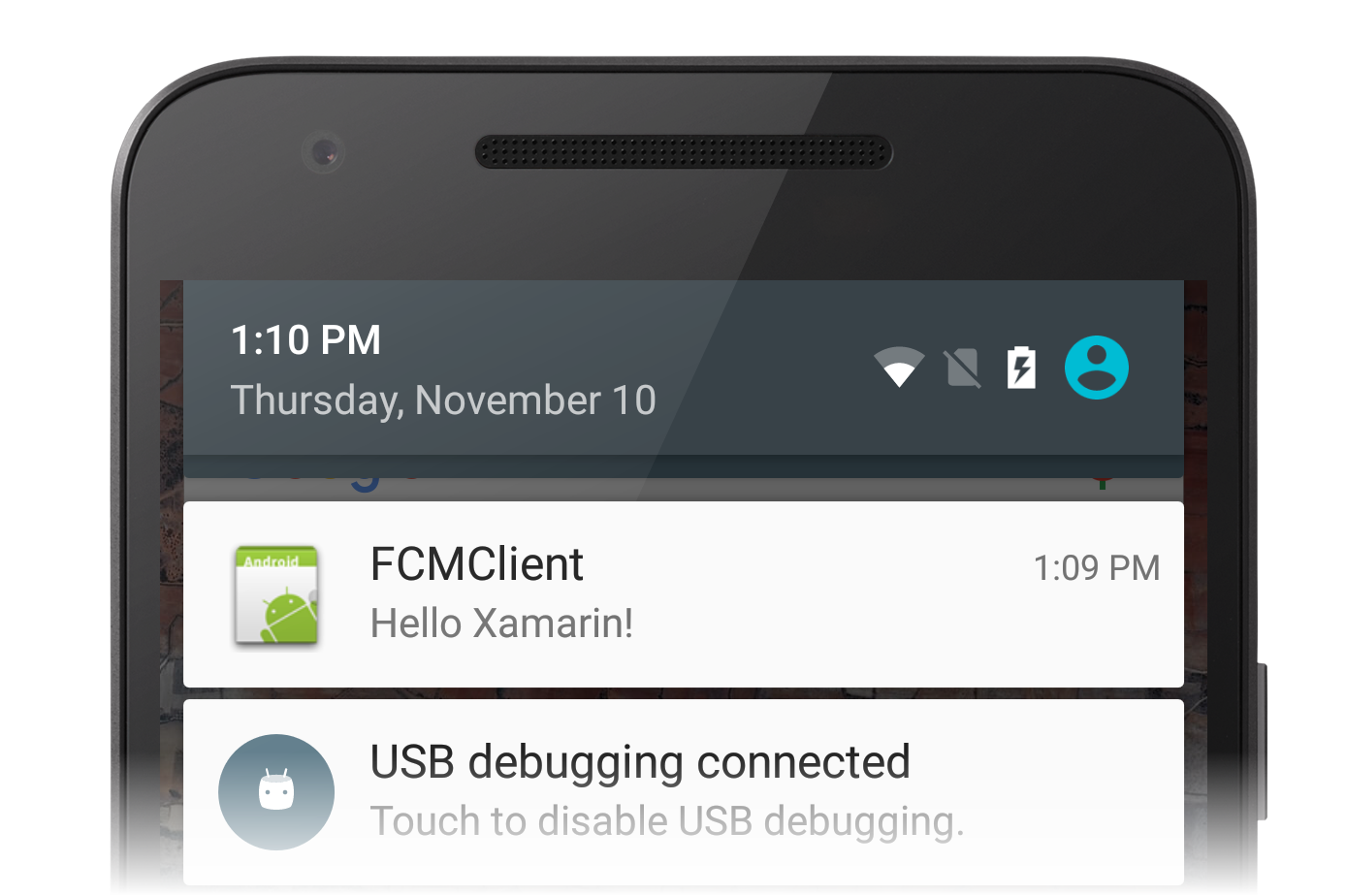 Android FCM Remote Notifications  application screenshot