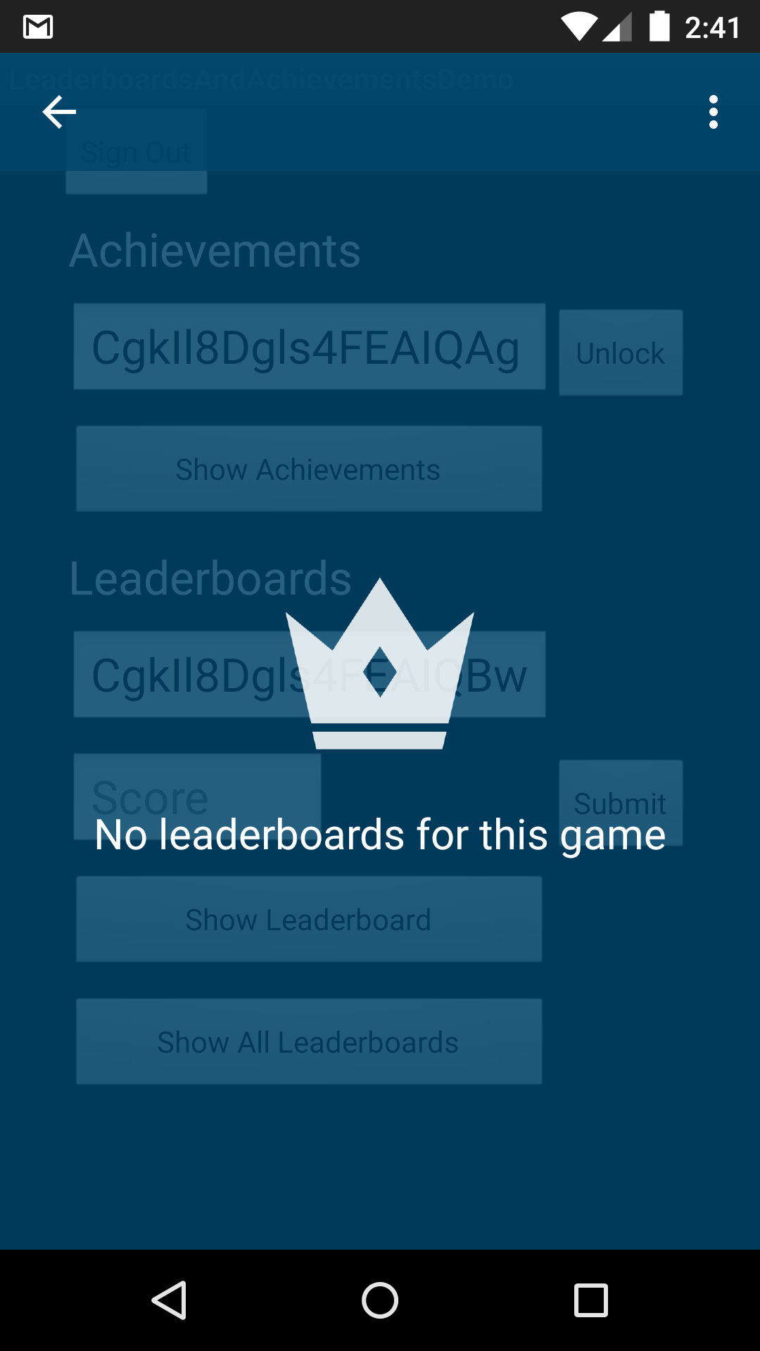 Leaderboards screenshot