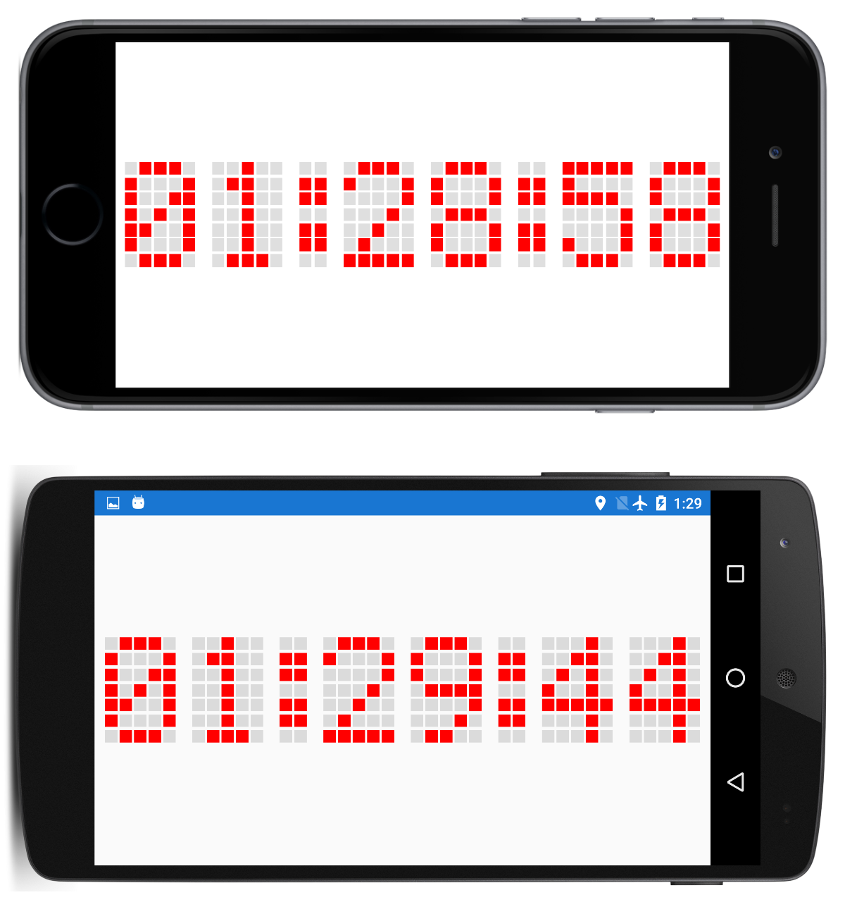 Dot-Matrix Clock application screenshot