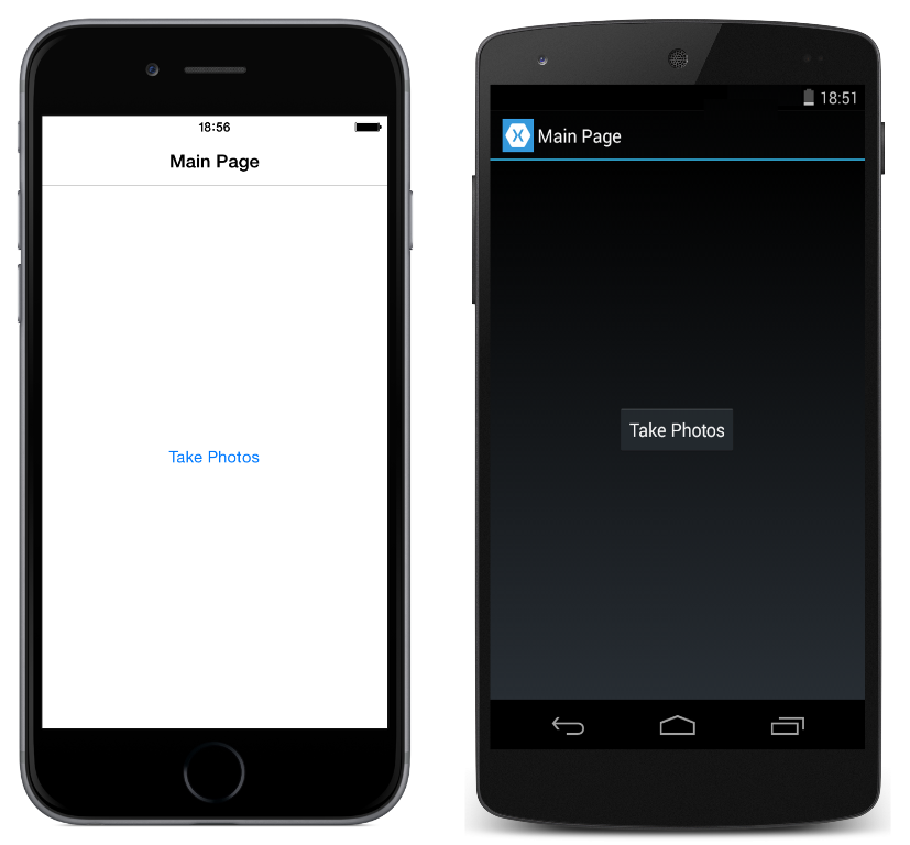 ContentPage Custom Renderer application screenshot