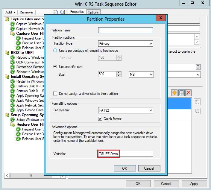 Partition properties