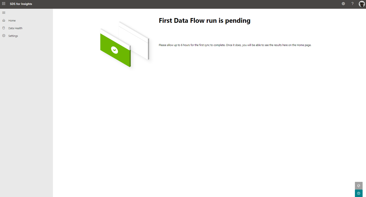 incoming data flow is pending.