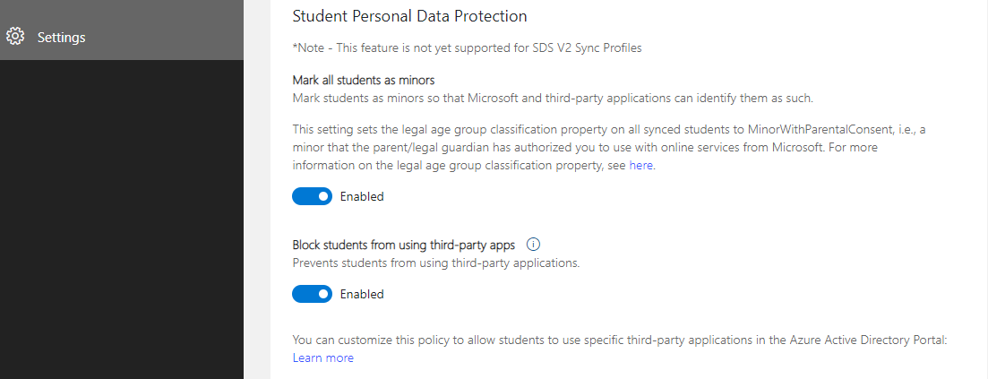 student personal data protection