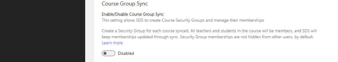 course group sync