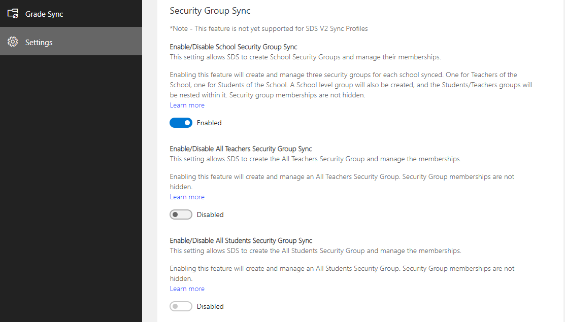 security group sync