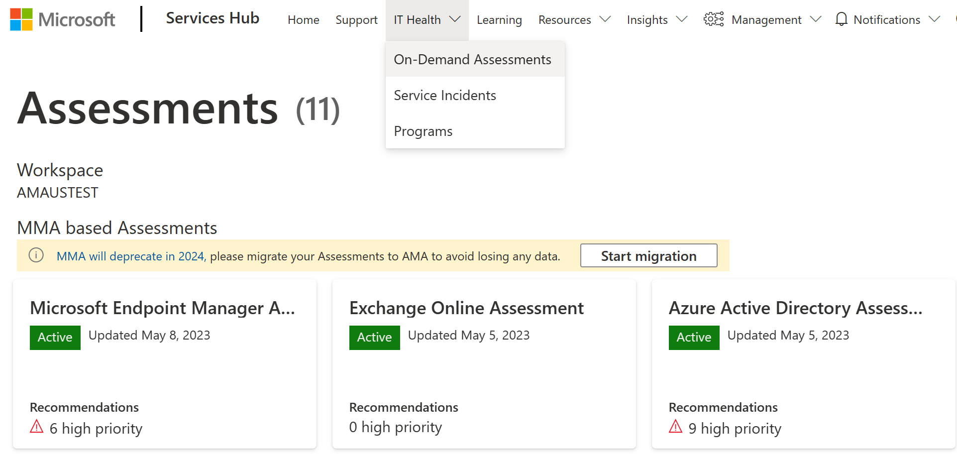 Migrate On-Demand Assessments from MMA to AMA Microsoft Learn