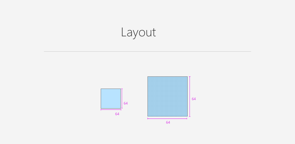 Grid example for web part icons at 64px