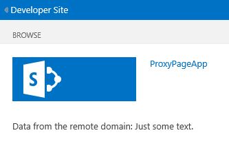 SharePoint page with data from a remote service