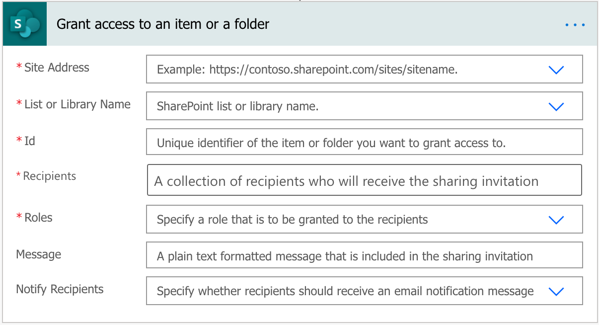 Grant access to an item or a folder