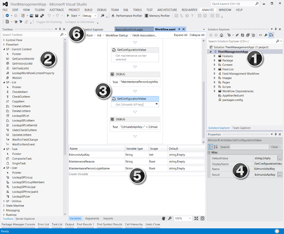 Figure 3. Workflow authoring interface