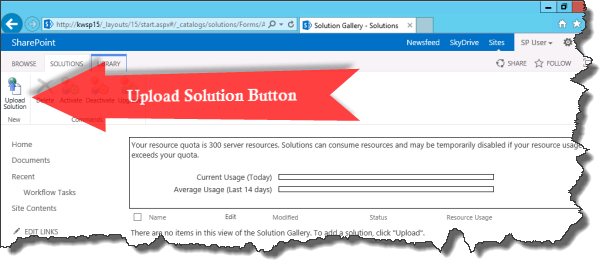 Upload solution button.