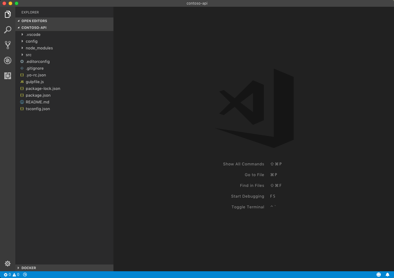 SharePoint Framework project opened in Visual Studio Code