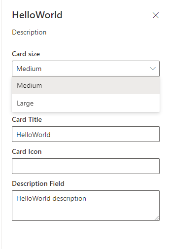 Select the card size