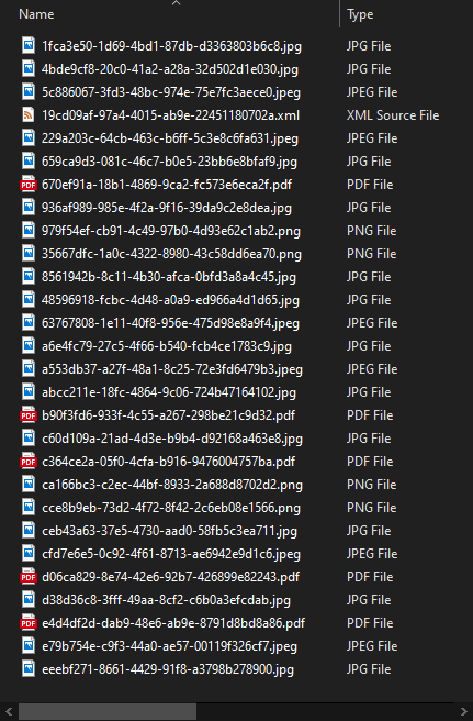 Contents of Files folder