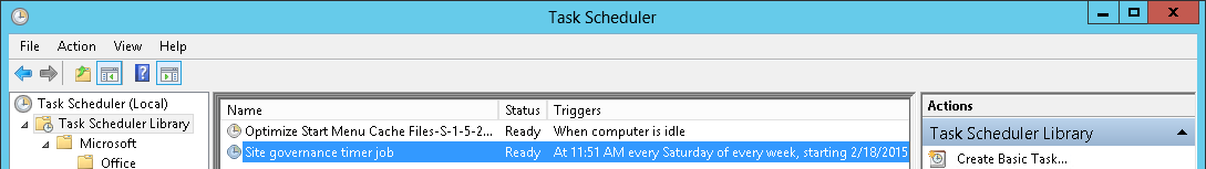 The Windows Task Scheduler