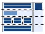 right column, header, footer, top row