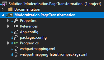 page transformation solution files