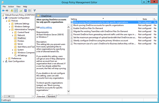Computer Configuration policies in the Group Policy Management Editor