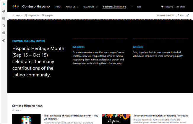 Image of the Hispanic Heritage employee resource group landing page