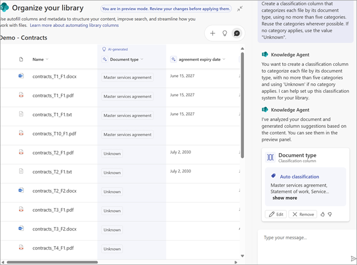 Screenshot showing the classification results.
