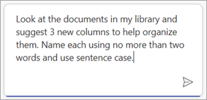 Screenshot of the text box showing a custom instruction has been entered.