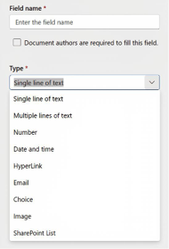 Screenshot that shows the supported file types.