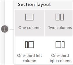 Image of the section layout options