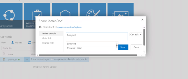 Screenshot displaying the Everyone claim enabled.