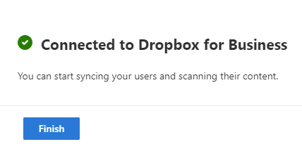 Connected to Dropbox