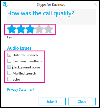 Testing audio in the Skype for Business client.