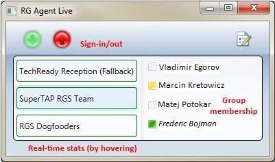 The Response Group Agent Live tool.