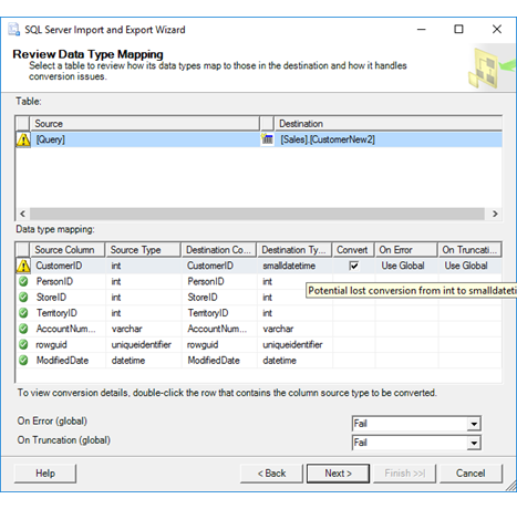 Review Data Type Mapping SQL Server Import And Export Wizard SQL   Review Mapping 