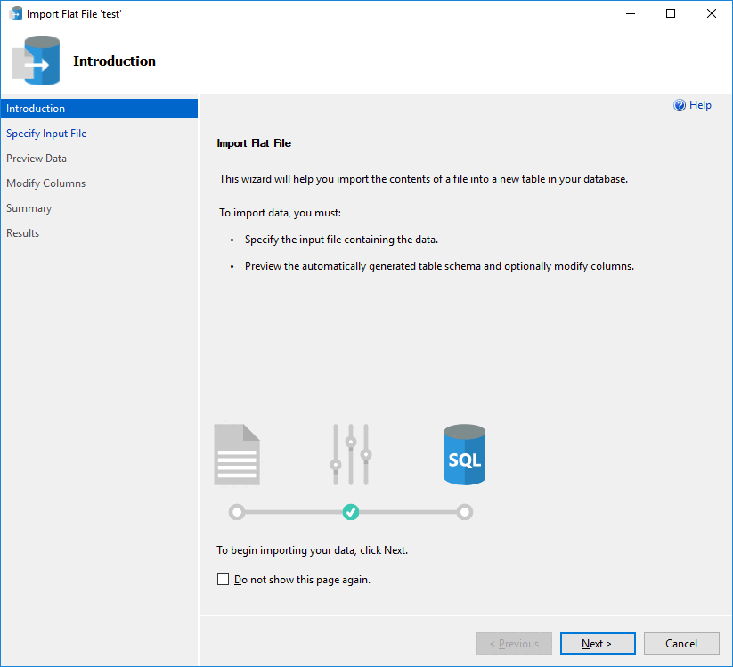 Import Flat File to SQL - SQL Server