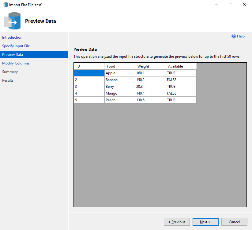 Превью файла. SQL экспорт в CSV. File Preview. Fnmatch Import.