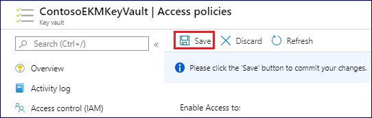 Screenshot of the Save button on the Add access policy pane.
