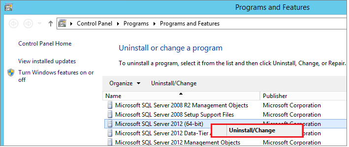 Uninstall an existing instance of SQL Server (Setup) - SQL Server |  Microsoft Learn