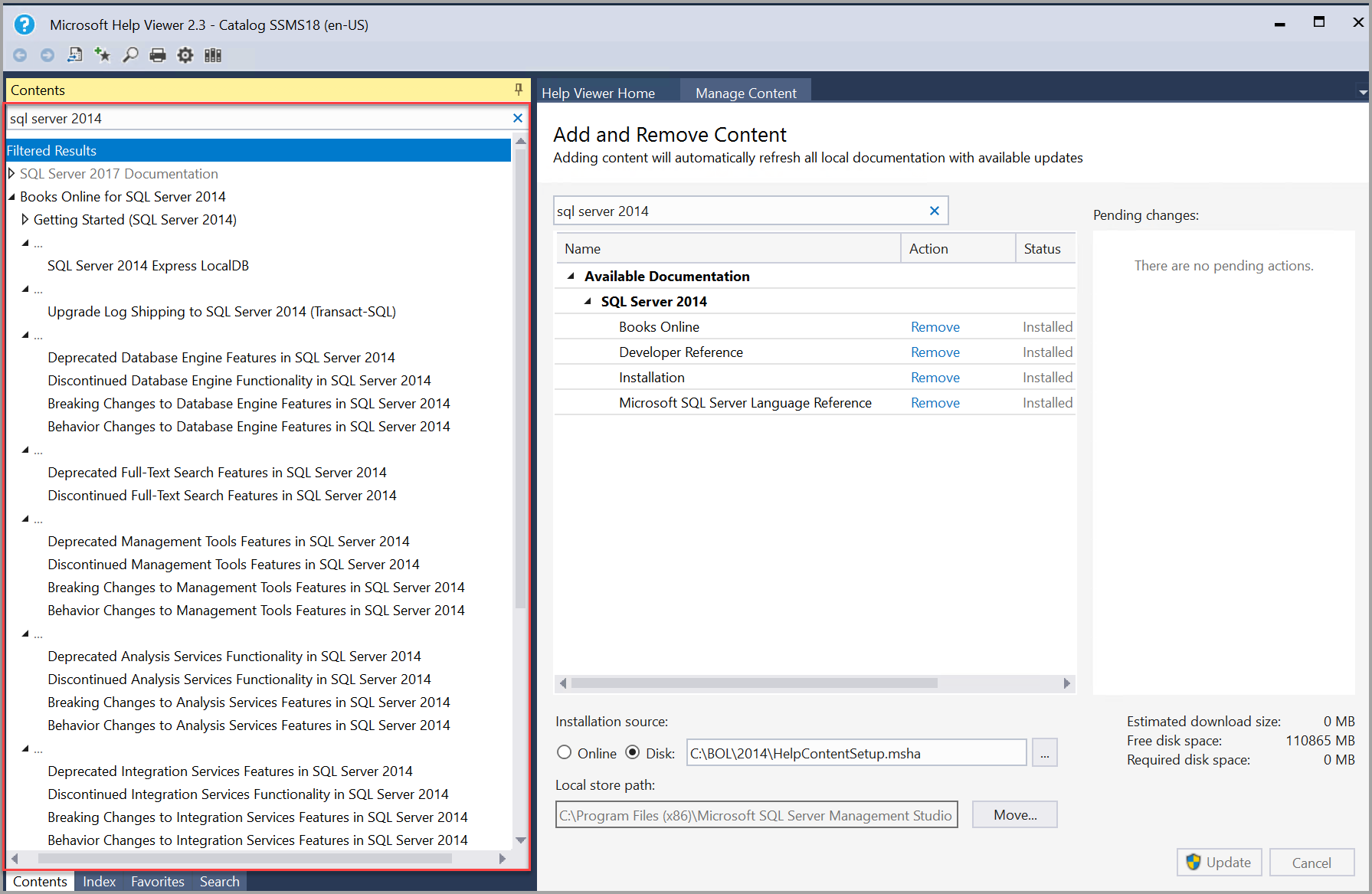 Install SQL Server documentation to view offline - SQL Server | Microsoft  Learn