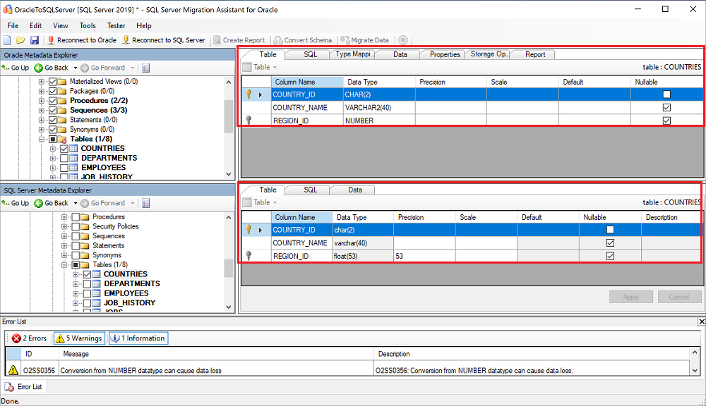 Table Mapping ?view=sql Server Ver15