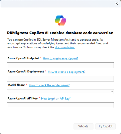 Screenshot of Validate endpoint dialog.