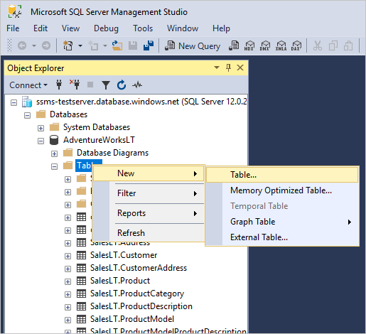 Create and Update Tables - Visual Database Tools | Microsoft Learn