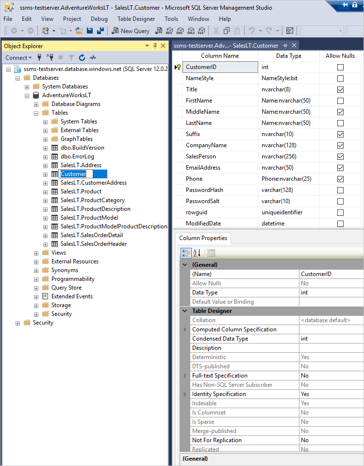 Create and Update Tables - Visual Database Tools | Microsoft Learn