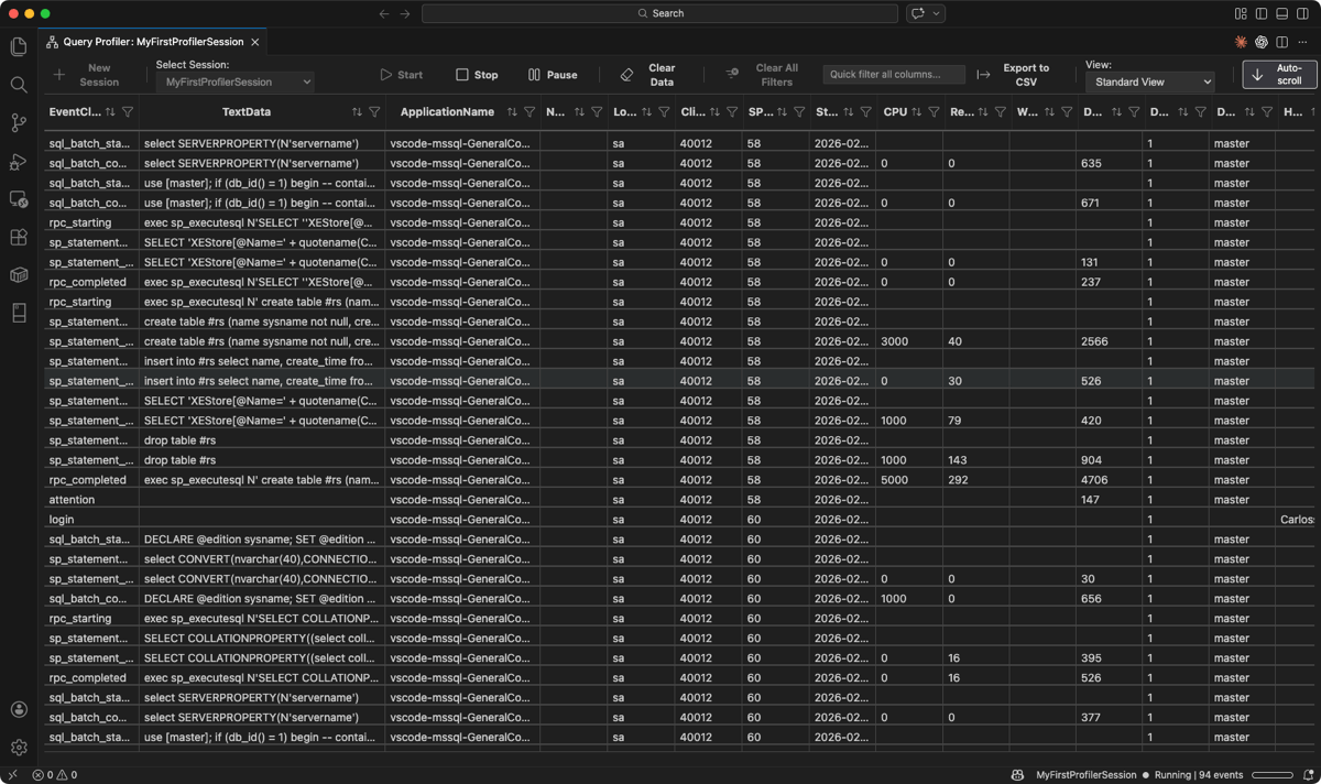 Query Profiler in MSSQL Extension for Visual Studio Code - SQL Server ...